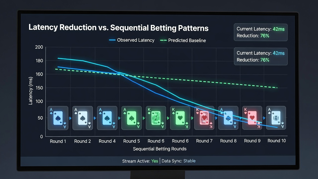 Vergleichsdiagramm von Wettmustern vor und nach Latenzoptimierungen in Live-Kartensystemen