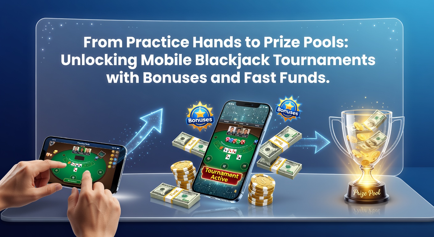 Spieler halten Smartphone mit laufendem Mobile-Blackjack-Turnier, Preispool im Hintergrund sichtbar